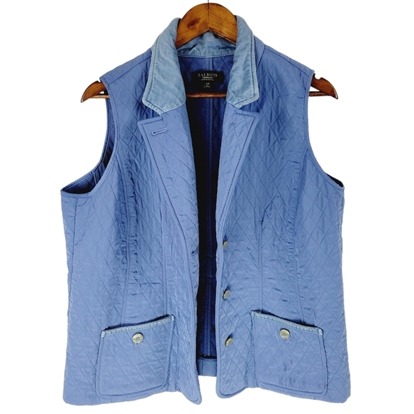 Talbots Jackets & Blazers - ❤️ Talbot's light blue quilted vest size 1XP